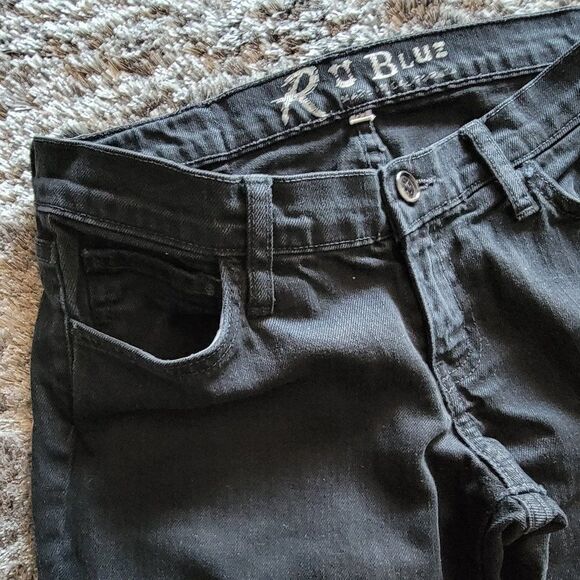 R u Blue Black Denim Jeans - Picture 3 of 7